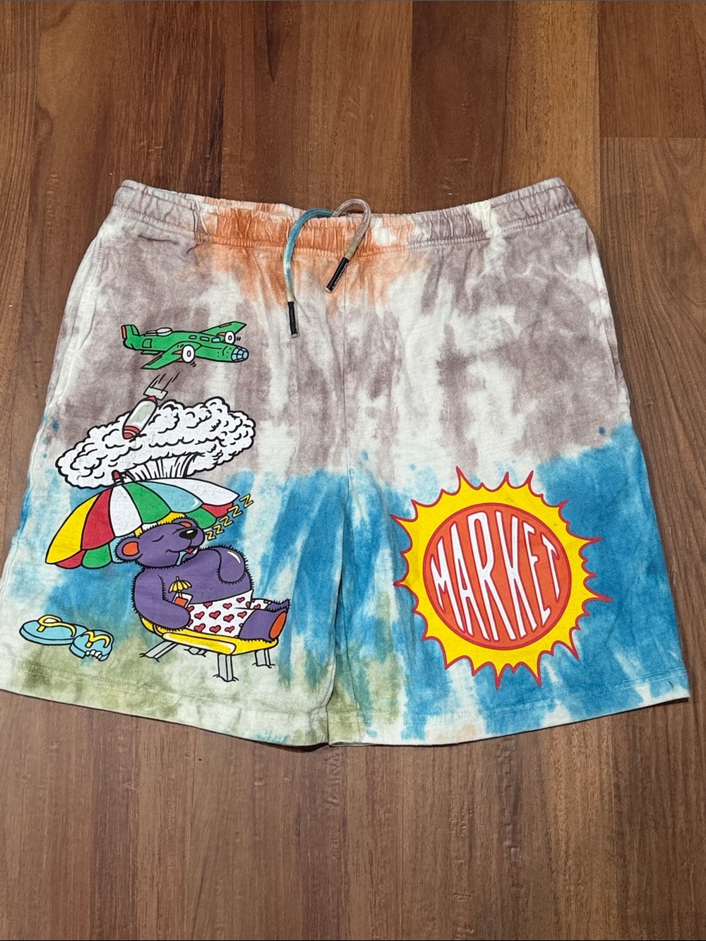 Market Can't Be Bothered Shorts - Tie Dye